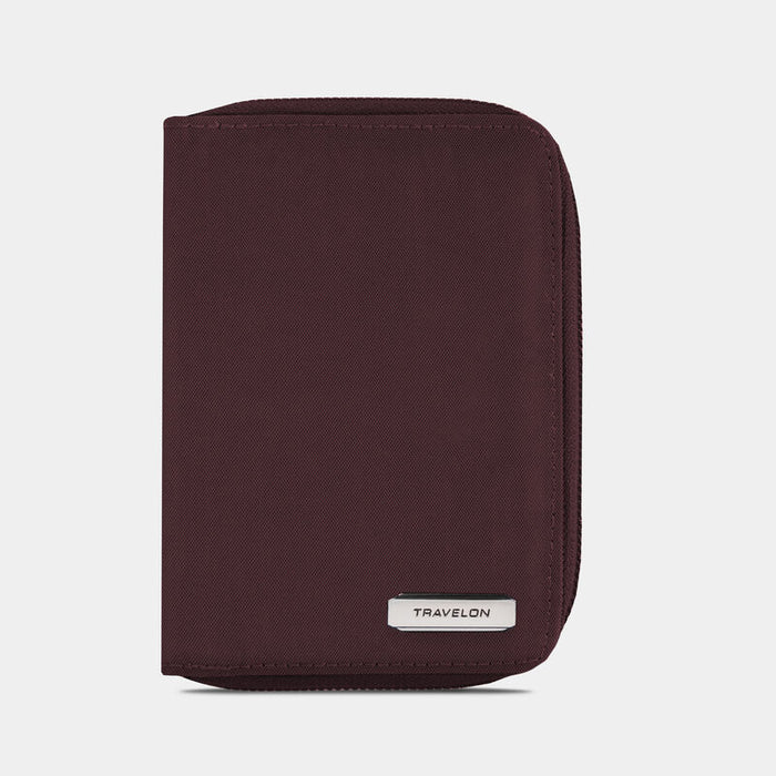 Travelon RFID Blocking Passport Zip Wallet