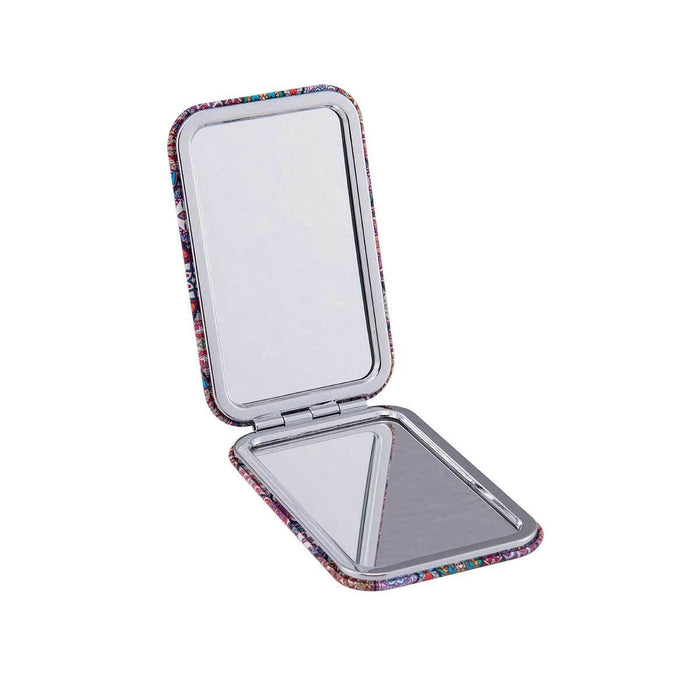 Miroir de maquillage rectangulaire en mosaïque